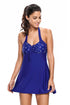 Sexy White Starlet Navy One-piece Swimdress