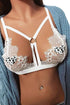 Sexy White Stretchy Strappy Cutout Lace Bralette