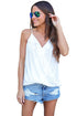 Sexy White Wrapped Ruffle Tank