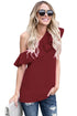 Sexy Affordable One Sided Ruffle Top