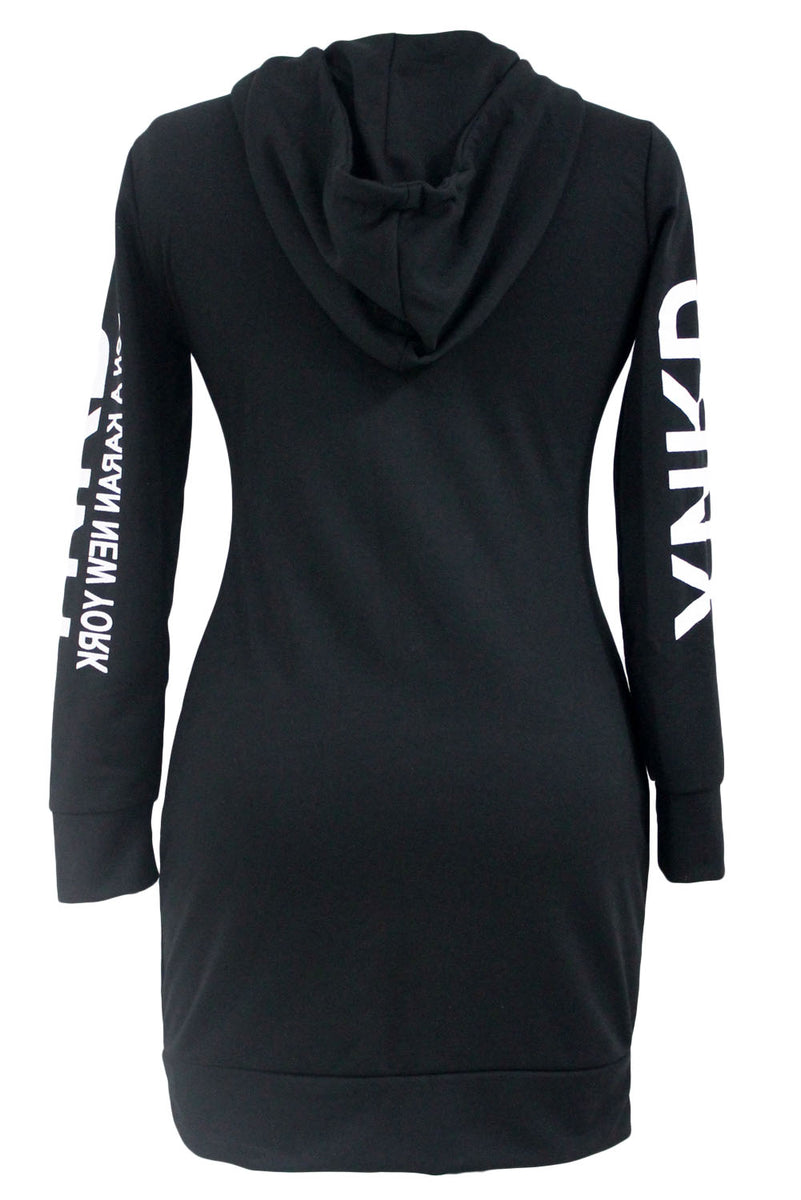 Women's Sweatshirt Dress Long Hoodie Dress Drawstring Hooded Tunic