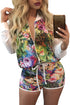 Sexy Wonderland Floral Dye Bomber Short Set