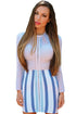 Startlet Blue Long Sleeve Bandage Dress