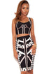 Stylish Two-piece Geometric Bandage Skirt Set