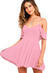 Sweet Sexy Pink Backless Skater Dress