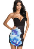 Sweetheart Neck Strapless Print Bodycon Dress