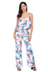 Tropical Forest Ruffled Crop Top and Pants Set