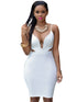 White Bralette Cutout Body-conscious Dress