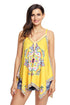 Yellow Tribal Print Summer Holiday Tank Top