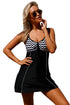 Zigzag Bandeau Top Swimdress One Piece