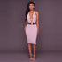 Tommie Blush Plunging V Daring Back Dress #Midi Dress #Dress