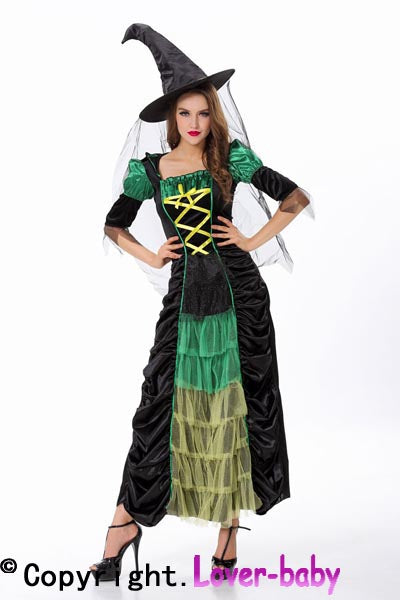 Deluxe Emerald Witch Costume Green Adult