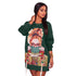 Stella Green Sweater Graphic Dress #Mini Dress #Green