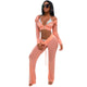 Cover Up High Waist Bottoms & Hooded Top #Pink #Two Piece SA-BLL282430-2 Sexy Clubwear and Pant Sets by Sexy Affordable Clothing