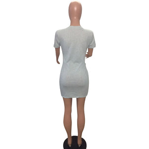 Zippered Bandage Mini Dresses #Short Sleeve #Zipper SA-BLL282474 Fashion Dresses and Mini Dresses by Sexy Affordable Clothing