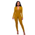 Womens Zipper Bodycon Clubwear Casual Party 2 Ways Wear #Long Sleeves #V-Neck #Zipper