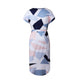 Printed V-Neck Short Sleeve Midi Dress #Romper # SA-BLL36184 Fashion Dresses and Midi Dress by Sexy Affordable Clothing