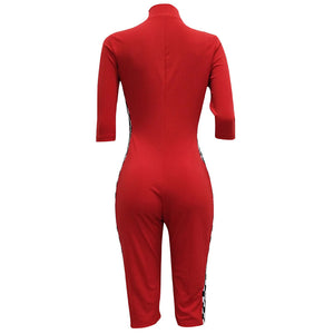 Khari Moto Jumpsuit #Jumpsuit #Red #Zipper SA-BLL55414-2 Women's Clothes and Jumpsuits & Rompers by Sexy Affordable Clothing