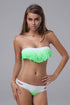 White and Green Tassel Bikini