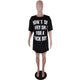 Black Print Tall Letter Shirt Dress #Black #Short Sleeve #O Neck SA-BLL282662 Women's Clothes and Women's T-Shirts by Sexy Affordable Clothing