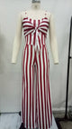 Sexy Straps Striped Wide Jumpsuit #Striped #Straps SA-BLL55485-2 Women's Clothes and Jumpsuits & Rompers by Sexy Affordable Clothing