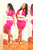 WOMANS SEXY PINK PANEL BODYCON DRESS  SA-BLL2705 Sexy Clubwear and Skirt Sets by Sexy Affordable Clothing