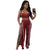 Sexy Women Double-breaste Sleeveless Crop Top And High Slit Pants #Sleeveless #Two Piece #Crop #Double-Breaste SA-BLL282467-3 Sexy Clubwear and Pant Sets by Sexy Affordable Clothing