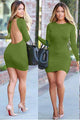 Long-sleeved Backless Mini Dress  SA-BLL28006 Fashion Dresses and Mini Dresses by Sexy Affordable Clothing