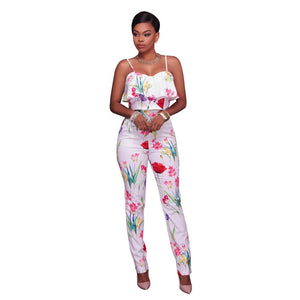 Leilani Off-White Floral Print Two Piece Set #White #Two Piece Set #Pant Set SA-BLL28241-3 Sexy Clubwear and Pant Sets by Sexy Affordable Clothing