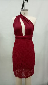 Multi Bandages Lace Club Dresses #Lace #Red #Bandages SA-BLL36217-2 Fashion Dresses and Midi Dress by Sexy Affordable Clothing