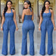 Blue Open Back Ankle Length Jumpsuit  SA-BLL55177 Women's Clothes and Jumpsuits & Rompers by Sexy Affordable Clothing