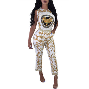 Print Sleeveless Two Piece Set #Sleeveless #Two Piece #Print SA-BLL282552 Sexy Clubwear and Pant Sets by Sexy Affordable Clothing