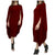 Autumn Bat Sleeve Midi Dress #Midi Dress #Red SA-BLL362058-3 Fashion Dresses and Midi Dress by Sexy Affordable Clothing