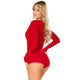 Button Up Basic Plain Bodysuit #Red #Plain #Button SA-BLL8048-2 Women's Clothes and Bodysuits by Sexy Affordable Clothing