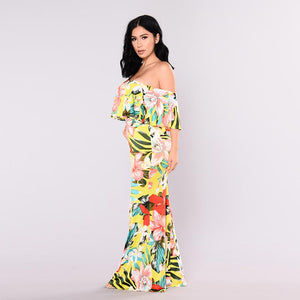 Yellow Tropical Lover Dress #Maxi Dress #Yellow SA-BLL5016-1 Fashion Dresses and Maxi Dresses by Sexy Affordable Clothing