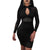 Sexy Women Long Sleeve Lace Hollow Out Clubwear #Black #Long Sleeves SA-BLL2196-2 Fashion Dresses and Mini Dresses by Sexy Affordable Clothing