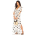 Star Starry Maxi Cover Up Beach Dress #Split Sleeves #Side Slits