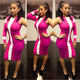 pink/white color one sleeve Bodycon Dresses  SA-BLL2744-1 Fashion Dresses and Bodycon Dresses by Sexy Affordable Clothing