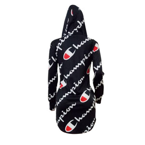 Digital Printed Hoodie Dress #Hooded SA-BLL282423-3 Fashion Dresses and Mini Dresses by Sexy Affordable Clothing