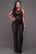 Axelle Black Feather Textured Sheer JumpsuitSA-BLL55248 Women's Clothes and Jumpsuits & Rompers by Sexy Affordable Clothing