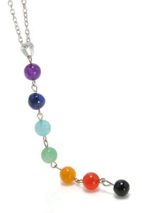 7 Chakra Beads Pendant Chain Necklace  SA-BLTY072 Accessories and Necklace by Sexy Affordable Clothing