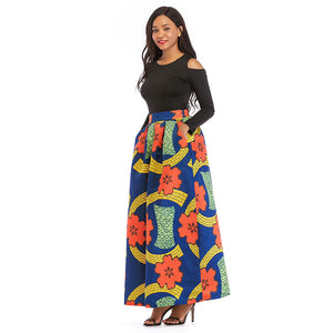 African Print Thicken Long Sleeve Blouse and Long Skirt #Long Sleeve #Two Piece #Print #Dashiki #African SA-BLL2435-4 Sexy Clubwear and Skirt Sets by Sexy Affordable Clothing