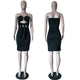 Summer New Sexy Bare Shoulder Starppy Front Sexy Midi Dress #Black #Strapless SA-BLL36231-2 Fashion Dresses and Midi Dress by Sexy Affordable Clothing