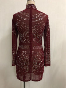 High Collar Women Fashion Sexy Sequins Dresses #Sequins SA-BLL2722-1 Fashion Dresses and Mini Dresses by Sexy Affordable Clothing