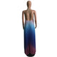 Ombre Halter Pleated Dress #Halter #Colorful SA-BLL51315-1 Fashion Dresses and Maxi Dresses by Sexy Affordable Clothing