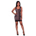 Fiona Black Lace Key Hole Back Mini Dress