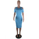 Off-Shoulder Midi Dress #Blue #Off-Shoulder SA-BLL36224-2 Fashion Dresses and Midi Dress by Sexy Affordable Clothing