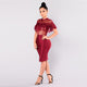 Kaye Lace Ruffle Dress #Bodycon Dress #Merlot SA-BLL2018-1 Fashion Dresses and Bodycon Dresses by Sexy Affordable Clothing