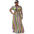 Belted Stripe Maxi Dress #Stripe