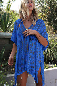Sexy Knitted Cover-Ups #Blue SA-BLL38451-3 Sexy Swimwear and Cover-Ups & Beach Dresses by Sexy Affordable Clothing